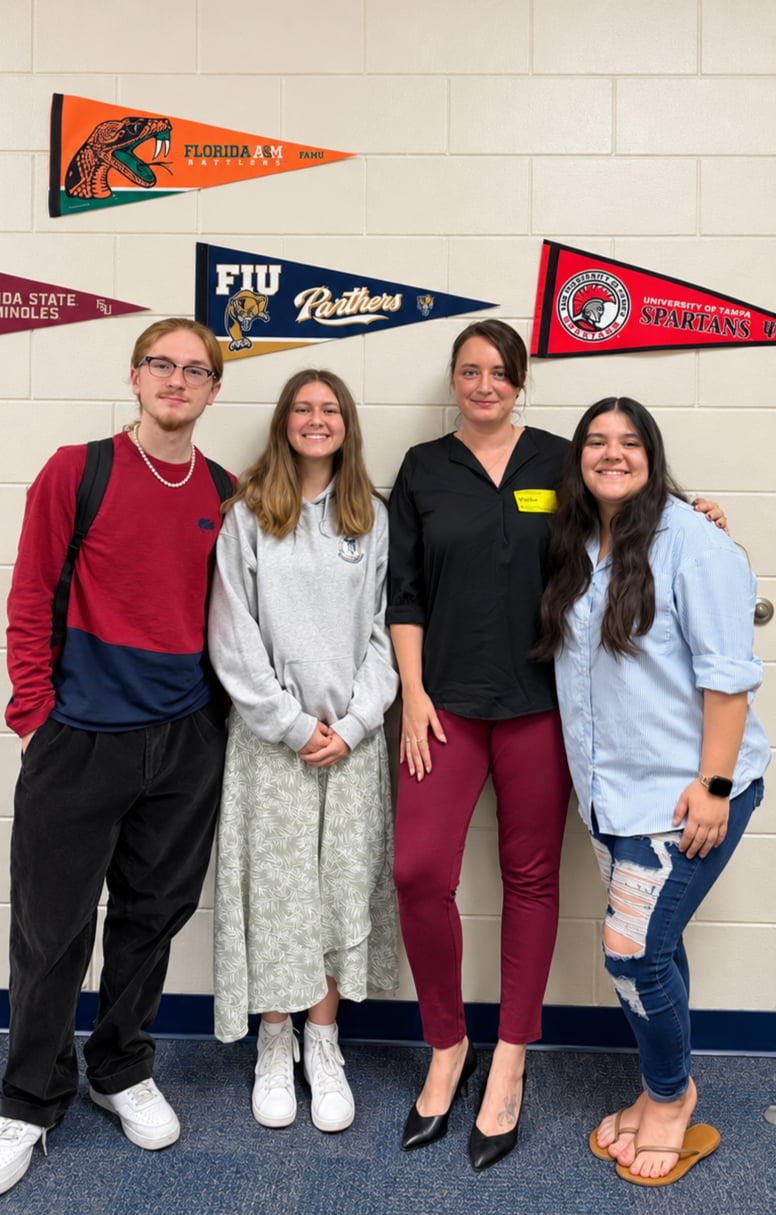 Students and United Hope Network staff at a donation event